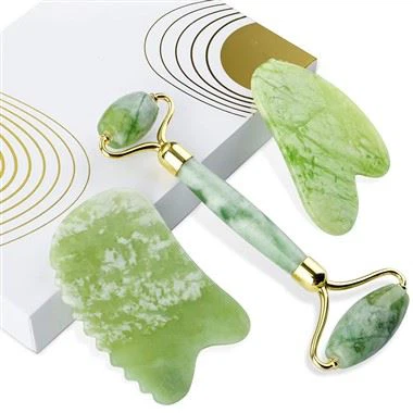 100% prawdziwy naturalny zestaw jadeitów i zestaw gua sha