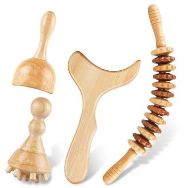Narzędzia do masażu terapii drewna 4PCS